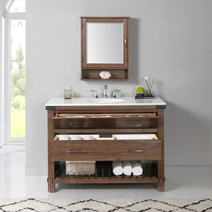 Asellus 48'' Single Bathroom Vanity with Marble Top