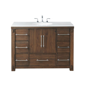 EXTER 48"W Single Bathroom Vanity with Marble Top