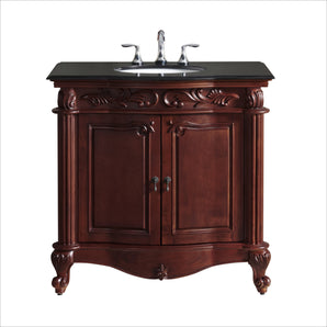 Ashlock 37'' Single Bathroom Vanity with Granite Top