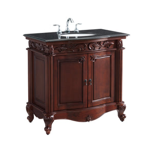 Ashlock 37'' Single Bathroom Vanity with Granite Top