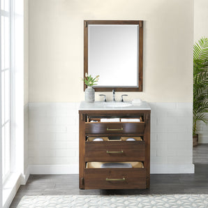 EXTER 30'' Single Bathroom Vanity with Marble Top