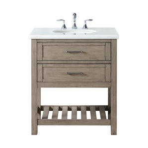 Sheffield 31'' Single Bathroom Vanity with Marble Top