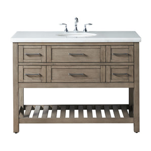 Sheffield 48'' Single Bathroom Vanity with Marble Top