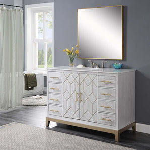 Marseille 48'' Single Bathroom Vanity with Marble Top