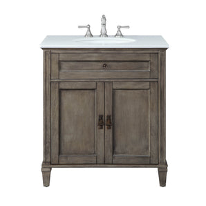 Lyon 31'' Single Bathroom Vanity with Marble Top