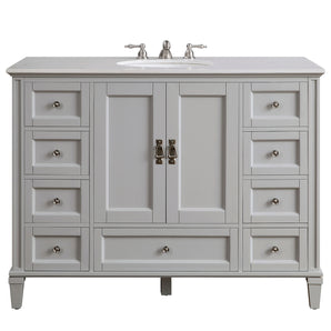 Lyon 48'' Single Bathroom Vanity with Marble Top