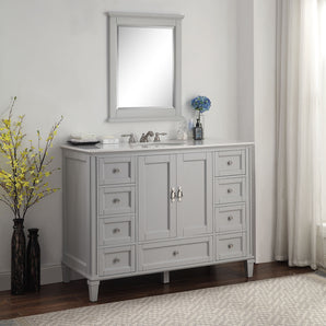 Lyon 48'' Single Bathroom Vanity with Marble Top