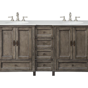 Lyon 62'' Double Bathroom Vanity with Marble Top